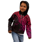 custom-aotearoa-maori-koru-kid-hoodie-polynesian-pacific-tribal-pink
