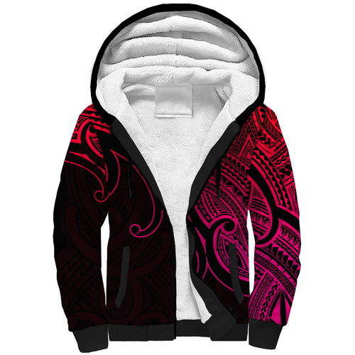 custom-aotearoa-maori-koru-sherpa-hoodie-polynesian-pacific-tribal-pink