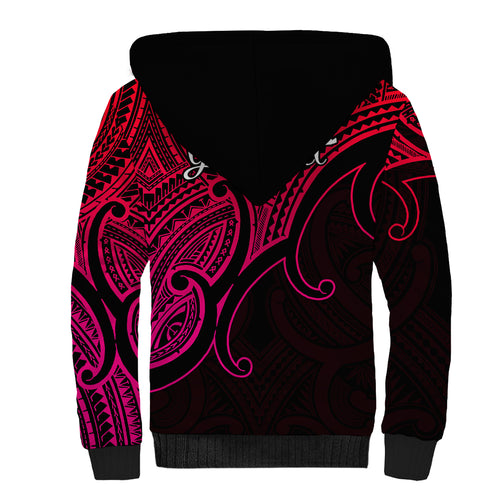 custom-aotearoa-maori-koru-sherpa-hoodie-polynesian-pacific-tribal-pink