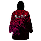 custom-aotearoa-maori-koru-wearable-blanket-hoodie-polynesian-pacific-tribal-pink