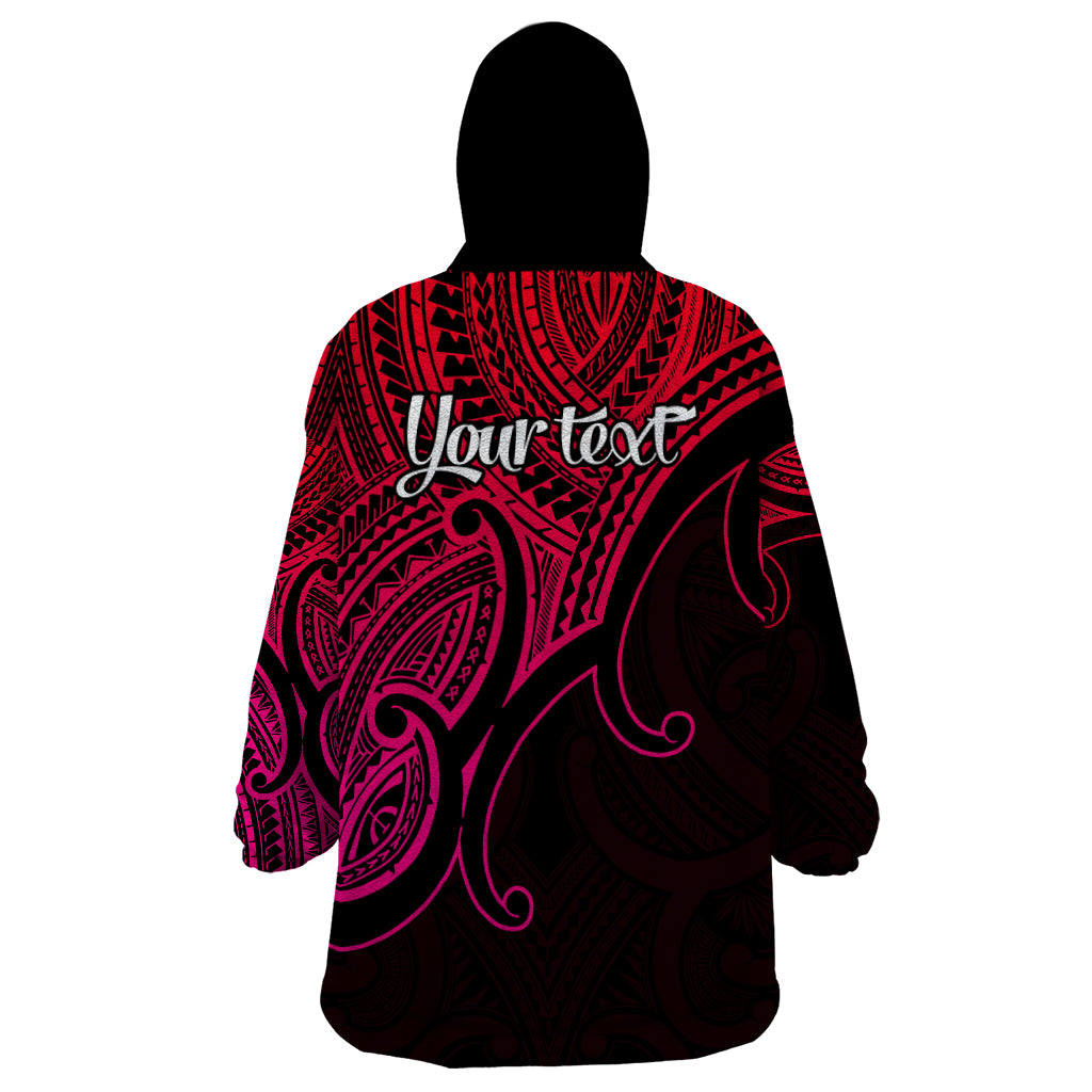 custom-aotearoa-maori-koru-wearable-blanket-hoodie-polynesian-pacific-tribal-pink