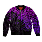 custom-aotearoa-maori-koru-bomber-jacket-polynesian-pacific-tribal-purple