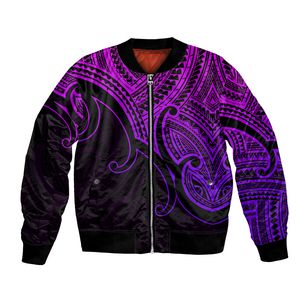 custom-aotearoa-maori-koru-bomber-jacket-polynesian-pacific-tribal-purple
