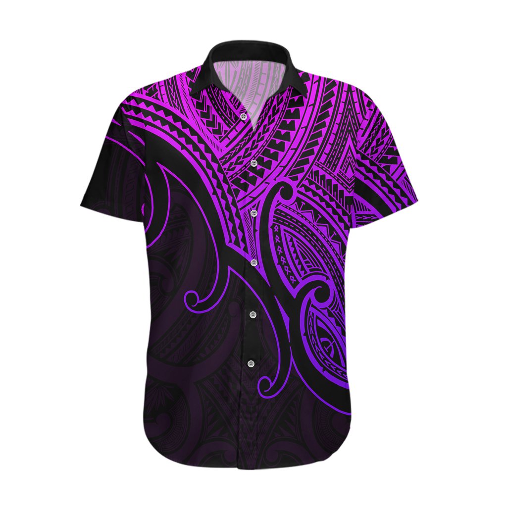 custom-aotearoa-maori-koru-hawaiian-shirt-polynesian-pacific-tribal-purple