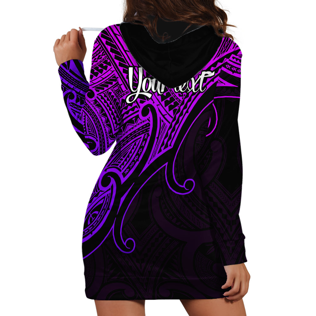 custom-aotearoa-maori-koru-hoodie-dress-polynesian-pacific-tribal-purple