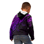 custom-aotearoa-maori-koru-kid-hoodie-polynesian-pacific-tribal-purple