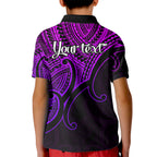 custom-aotearoa-maori-koru-kid-polo-shirt-polynesian-pacific-tribal-purple