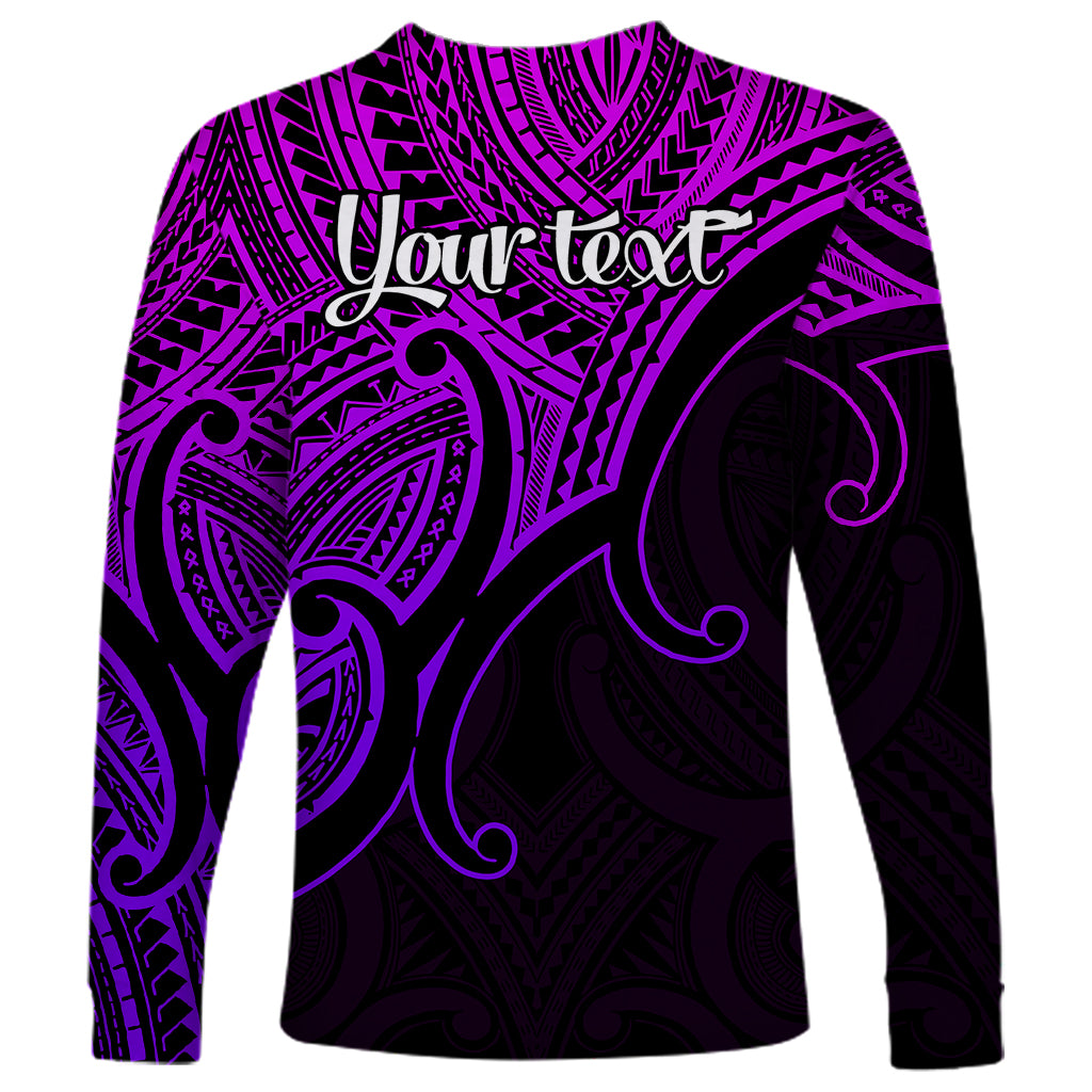 custom-aotearoa-maori-koru-long-sleeve-shirt-polynesian-pacific-tribal-purple