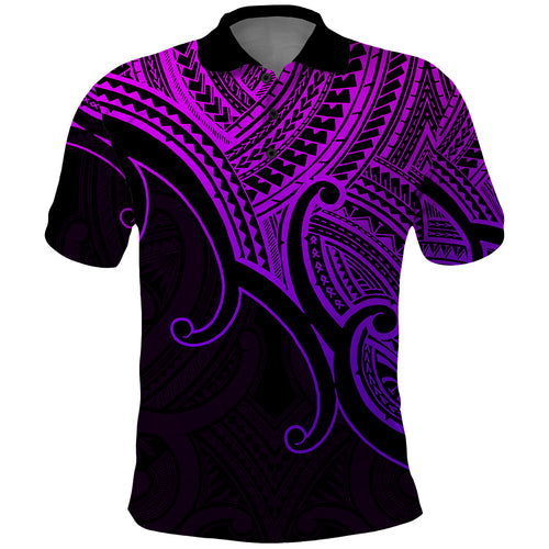custom-aotearoa-maori-koru-polo-shirt-polynesian-pacific-tribal-purple