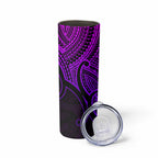 Personalised Aotearoa Papua Shell Skinny Tumbler Purple Polynesian Pacific Tribal