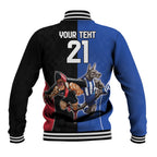 Custom Kangaroos and Bombers Baseball Jacket Together Sporty Style