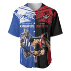 Custom Kangaroos and Bombers Baseball Jersey Together Sporty Style