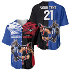 Custom Kangaroos and Bombers Baseball Jersey Together Sporty Style