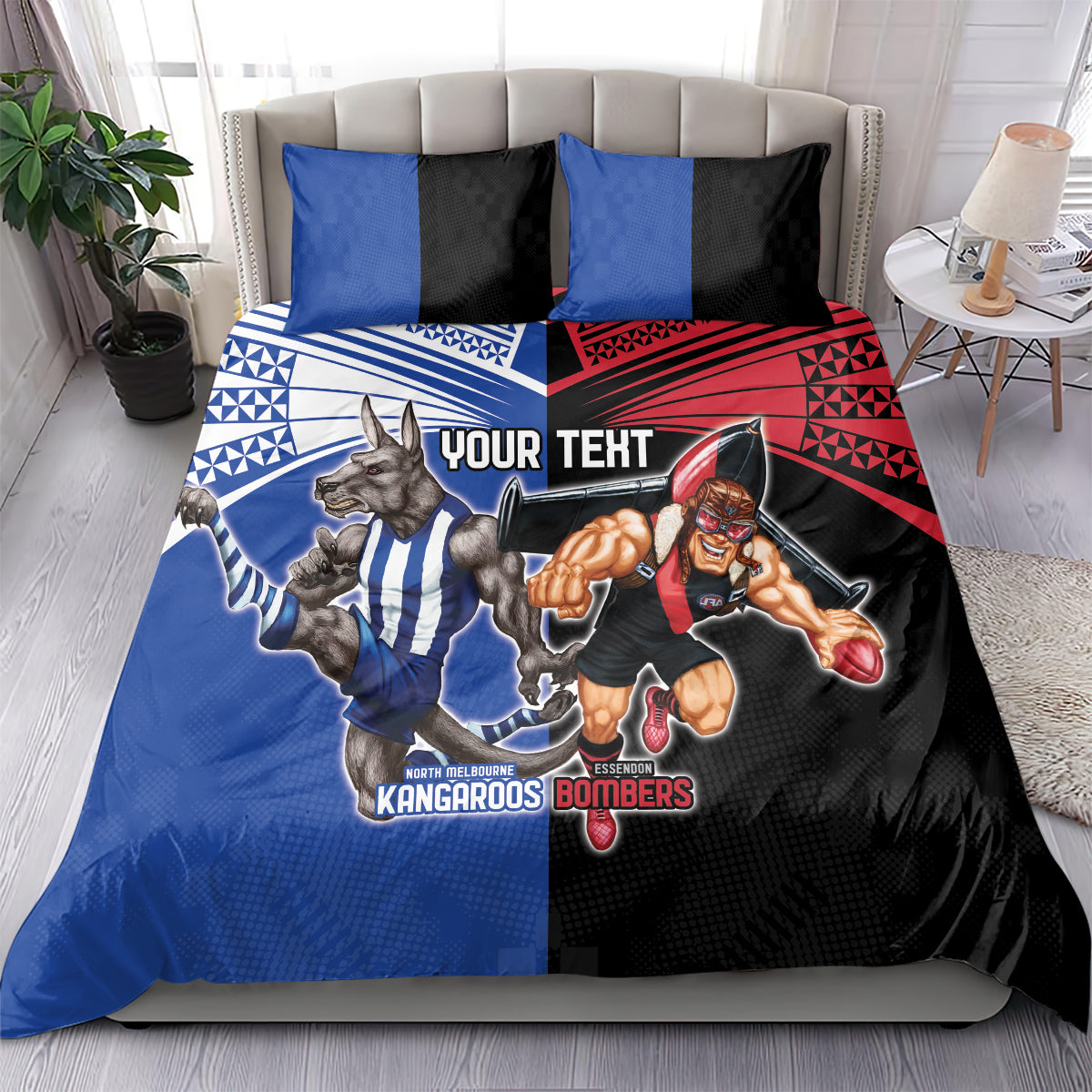 Custom Kangaroos and Bombers Bedding Set Together Sporty Style