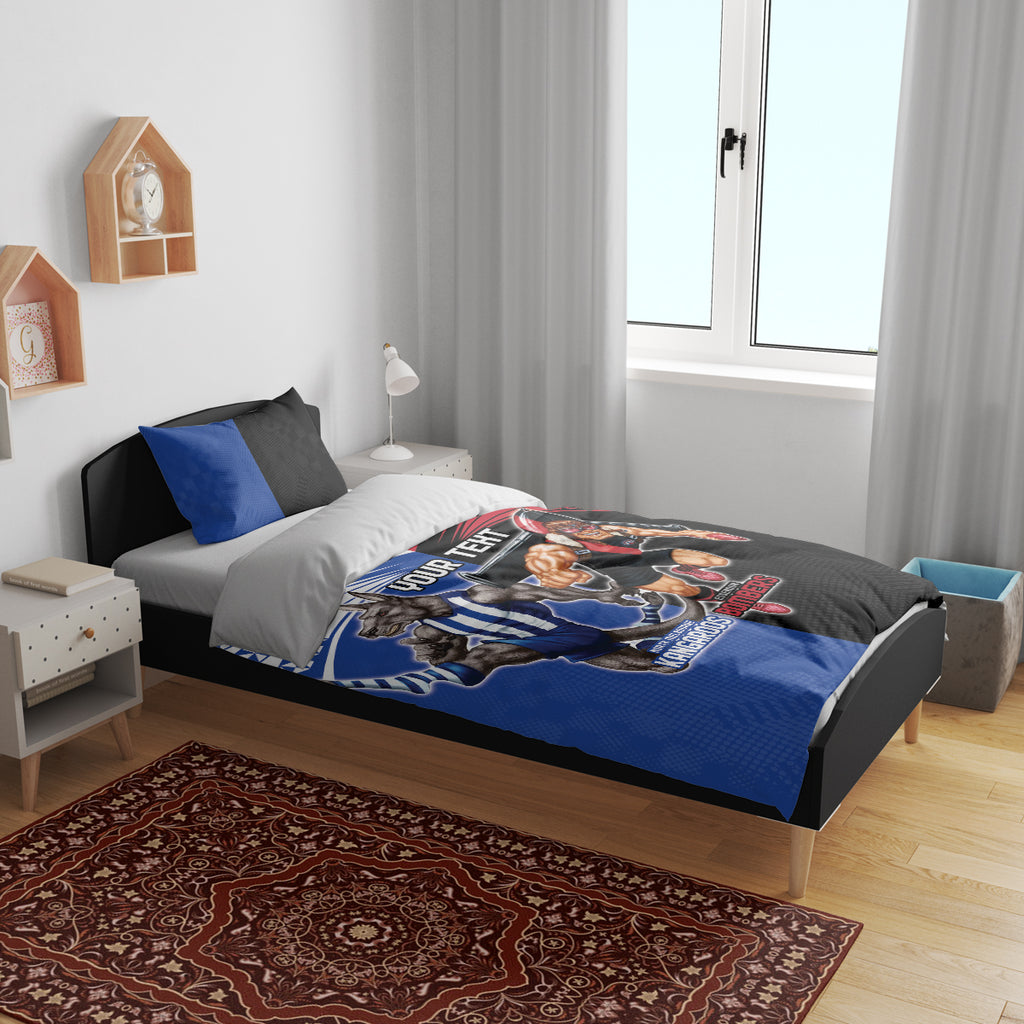 Custom Kangaroos and Bombers Bedding Set Together Sporty Style