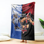 Custom Kangaroos and Bombers Blanket Together Sporty Style