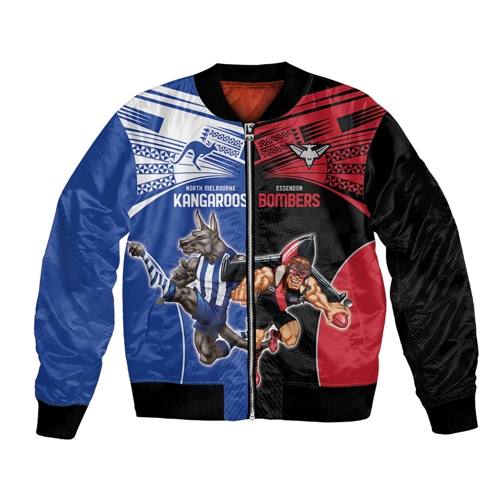 Custom Kangaroos and Bombers Bomber Jacket Together Sporty Style