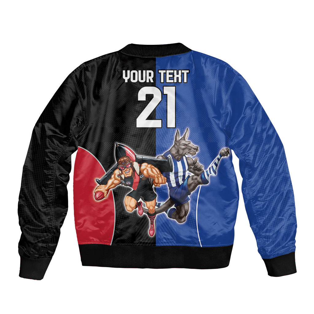 Custom Kangaroos and Bombers Bomber Jacket Together Sporty Style