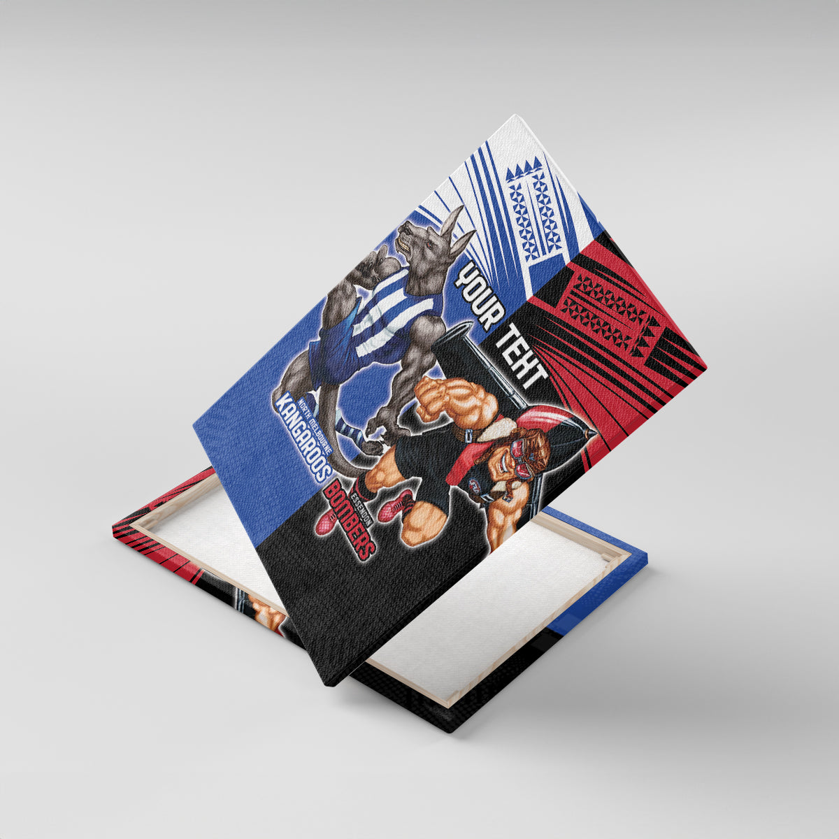 Custom Kangaroos and Bombers Canvas Wall Art Together Sporty Style