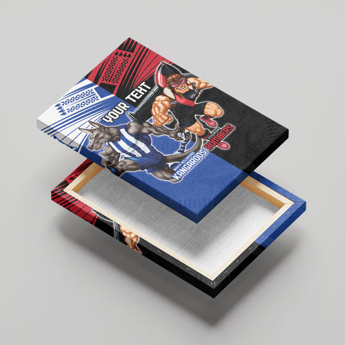 Custom Kangaroos and Bombers Canvas Wall Art Together Sporty Style