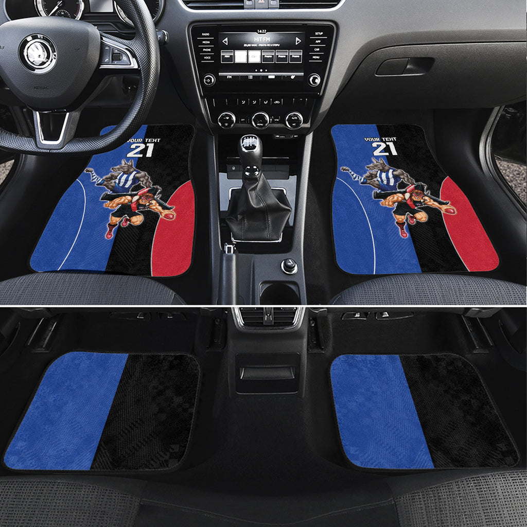 Custom Kangaroos and Bombers Car Mats Together Sporty Style