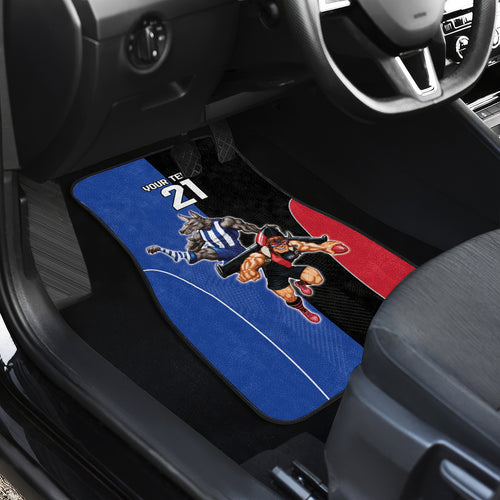Custom Kangaroos and Bombers Car Mats Together Sporty Style