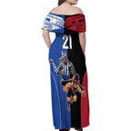 Custom Kangaroos and Bombers Family Matching Off Shoulder Maxi Dress and Hawaiian Shirt Together Sporty Style