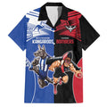 Custom Kangaroos and Bombers Family Matching Puletasi and Hawaiian Shirt Together Sporty Style