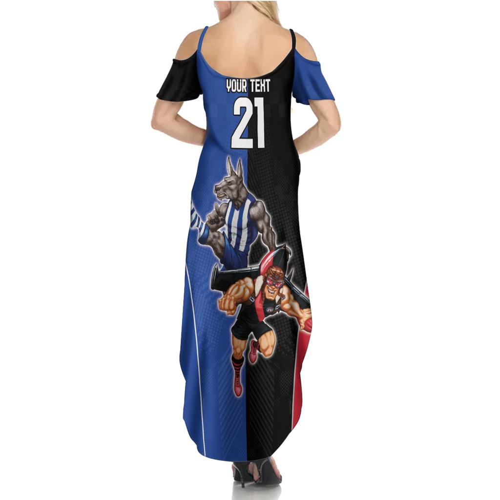 Custom Kangaroos and Bombers Family Matching Summer Maxi Dress and Hawaiian Shirt Together Sporty Style