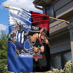Custom Kangaroos and Bombers Garden Flag Together Sporty Style