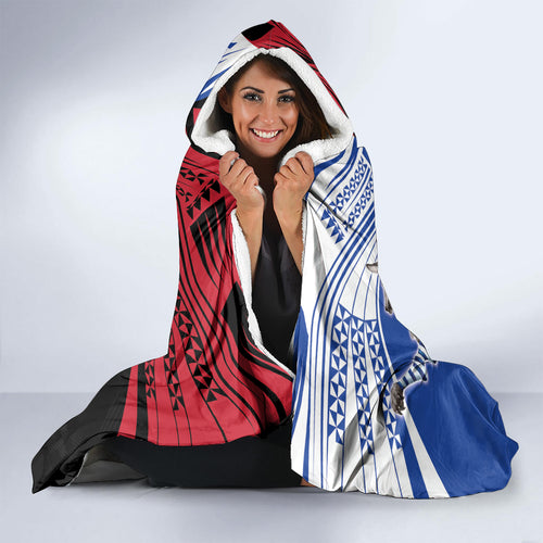 Custom Kangaroos and Bombers Hooded Blanket Together Sporty Style