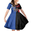 Custom Kangaroos and Bombers Kid Short Sleeve Dress Together Sporty Style
