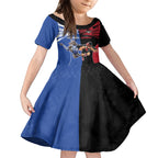 Custom Kangaroos and Bombers Kid Short Sleeve Dress Together Sporty Style