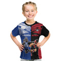 Custom Kangaroos and Bombers Kid T Shirt Together Sporty Style