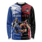 Custom Kangaroos and Bombers Long Sleeve Shirt Together Sporty Style