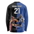 Custom Kangaroos and Bombers Long Sleeve Shirt Together Sporty Style