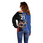 Custom Kangaroos and Bombers Off Shoulder Sweater Together Sporty Style