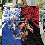 Custom Kangaroos and Bombers Quilt Together Sporty Style