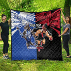 Custom Kangaroos and Bombers Quilt Together Sporty Style
