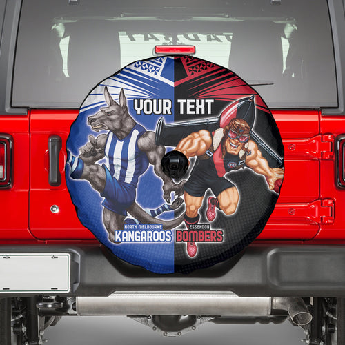 Custom Kangaroos and Bombers Spare Tire Cover Together Sporty Style