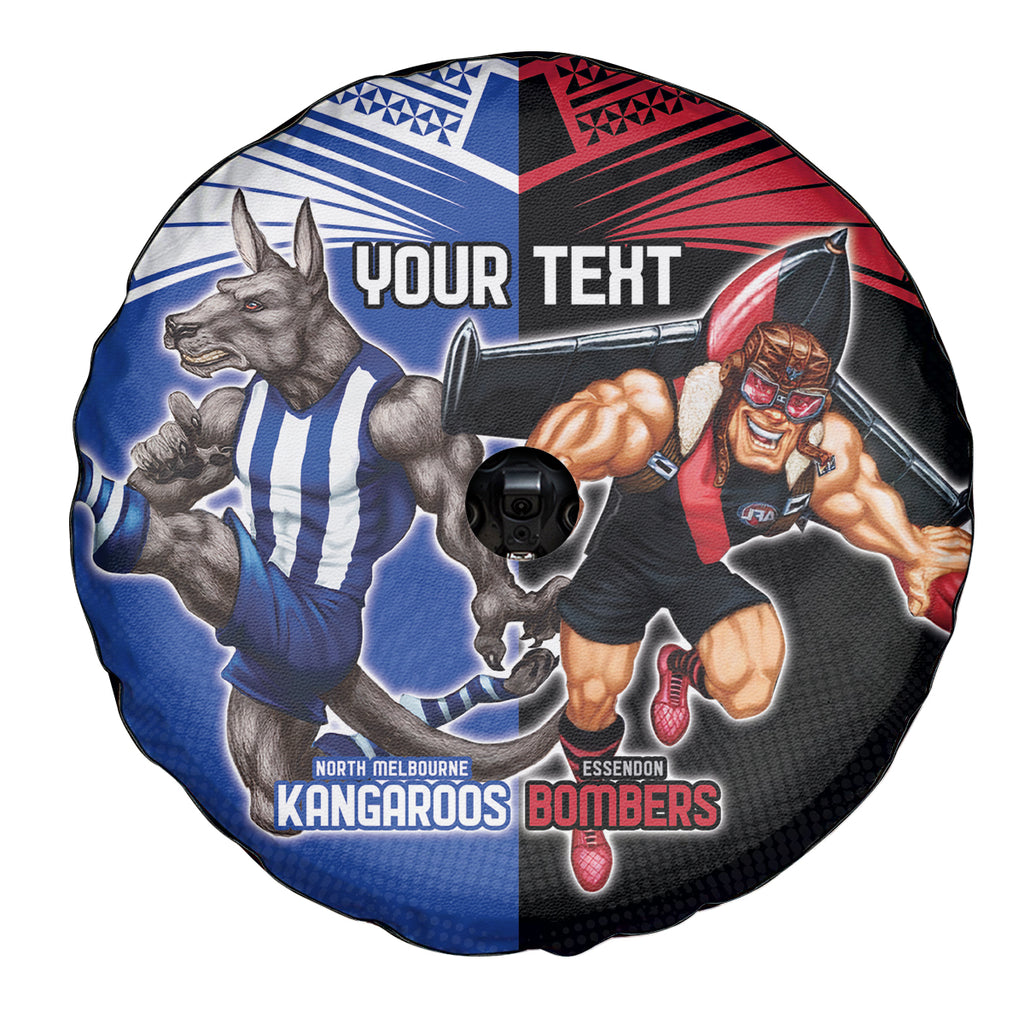 Custom Kangaroos and Bombers Spare Tire Cover Together Sporty Style