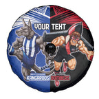 Custom Kangaroos and Bombers Spare Tire Cover Together Sporty Style