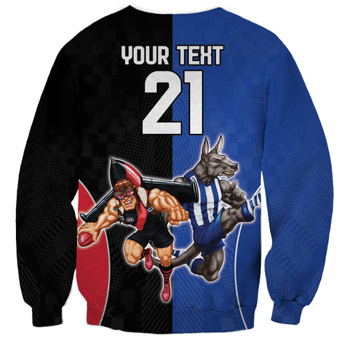 Custom Kangaroos and Bombers Sweatshirt Together Sporty Style