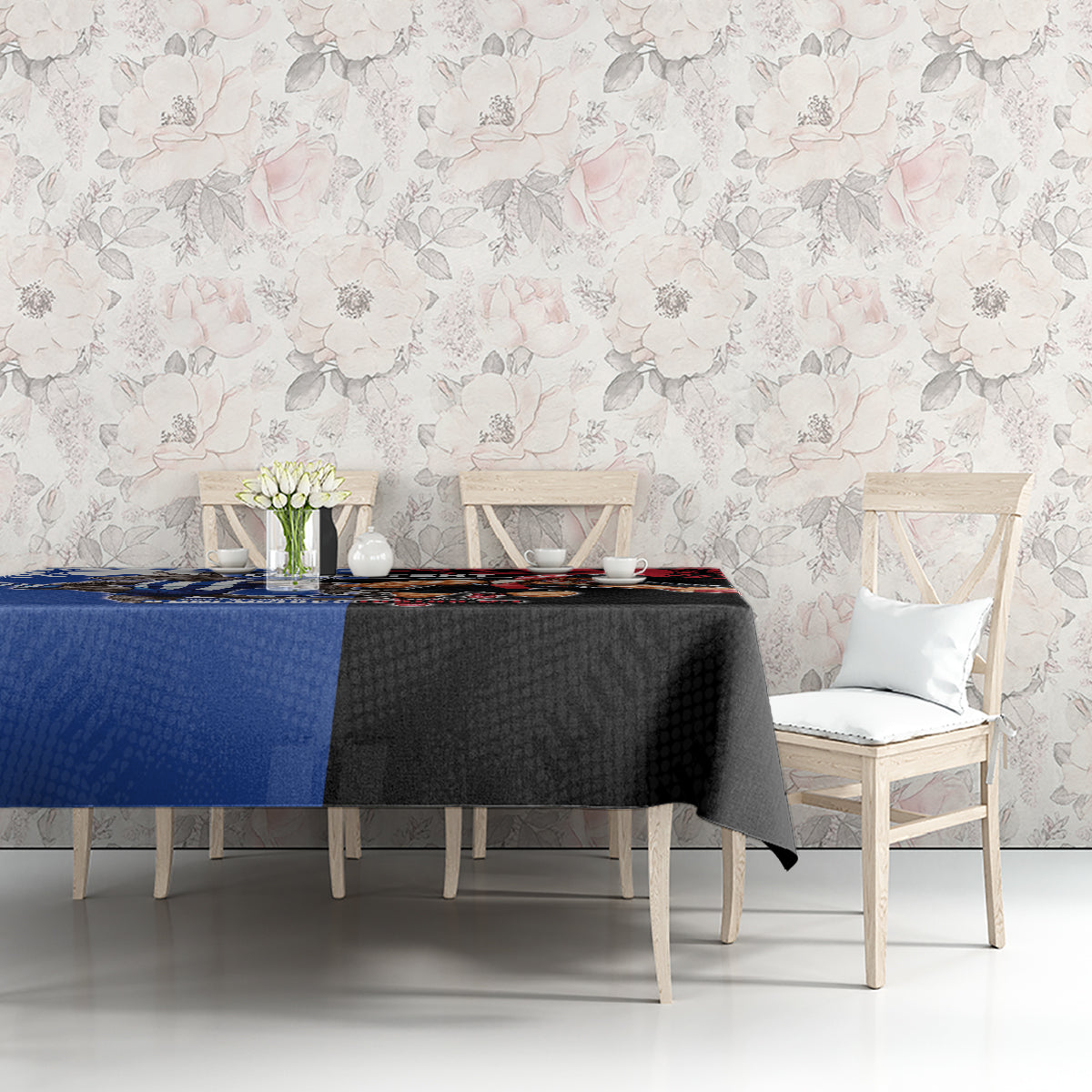 Custom Kangaroos and Bombers Tablecloth Together Sporty Style