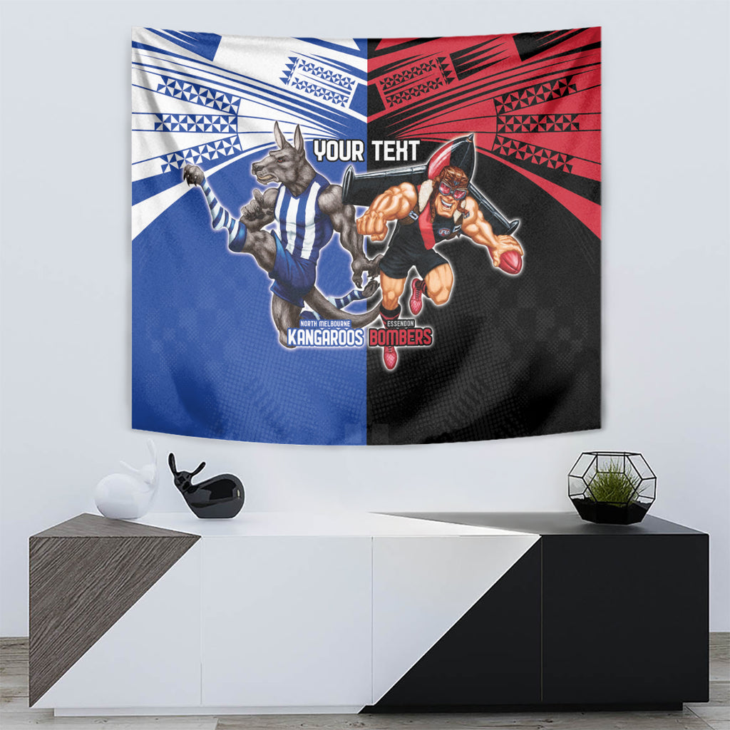 Custom Kangaroos and Bombers Tapestry Together Sporty Style
