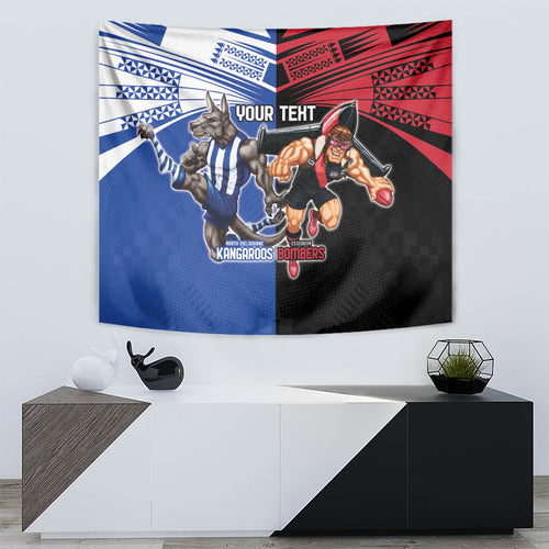 Custom Kangaroos and Bombers Tapestry Together Sporty Style
