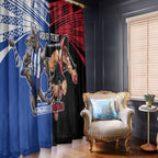 Custom Kangaroos and Bombers Window Curtain Together Sporty Style
