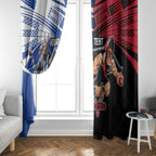 Custom Kangaroos and Bombers Window Curtain Together Sporty Style