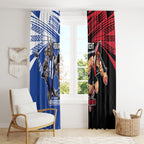 Custom Kangaroos and Bombers Window Curtain Together Sporty Style