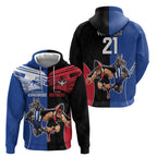 Custom Kangaroos and Bombers Zip Hoodie Together Sporty Style